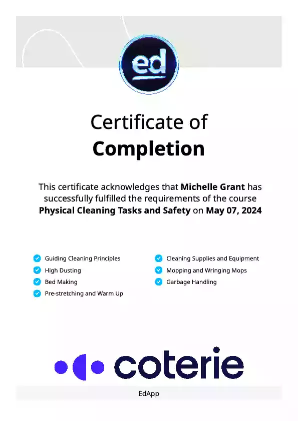 AHCA Certificate
