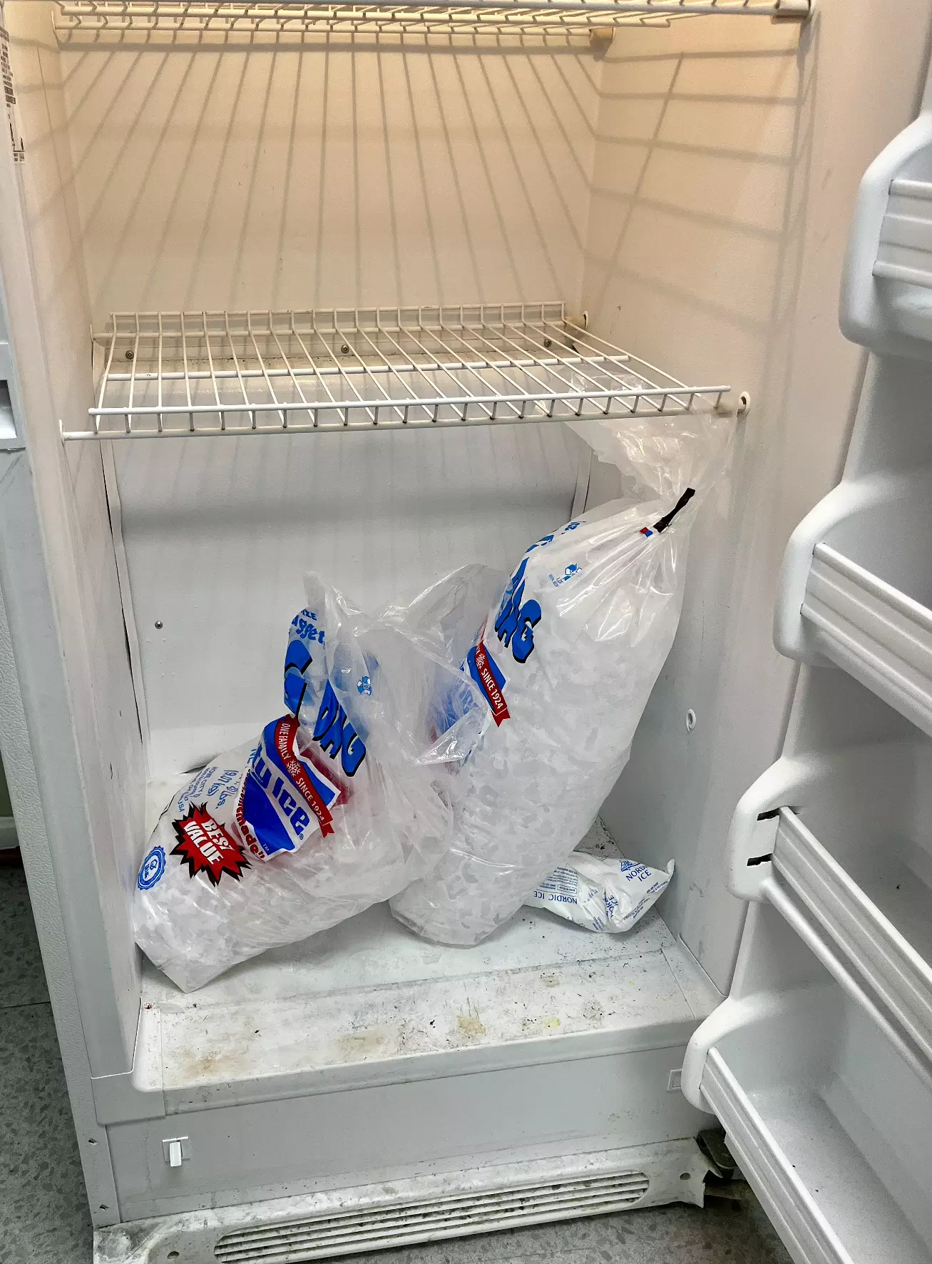 dirty refrigerator before Too Good Maids cleaning